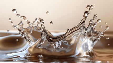 Abstract liquid splashes frozen in mid-motion, in metallic hues --ar 16:9 --v 6.1 Job ID: 9d008d6e-3cbd-4473-ab89-d54ab677fd27