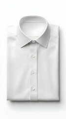 3D Render of Folded White Dress Shirt, Clean Minimalist Design