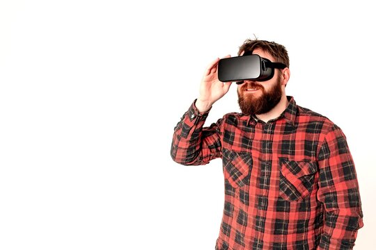 Man Wearing VR Headset - Immersive Technology Experience