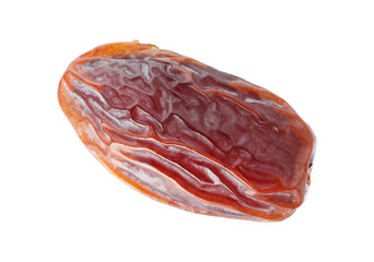 One tasty dried date isolated on white