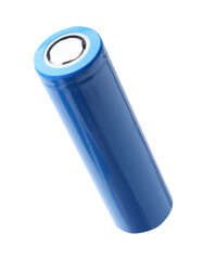 One AA cell battery isolated on white