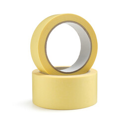 Rolls of masking tape isolated on white