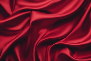 Fototapeta premium Smooth elegant red silk or satin luxury cloth texture can use as abstract background.