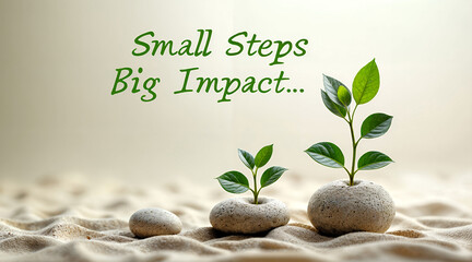 small steps big impact Text