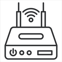 Wifi Router Icon Lineal Style. Vector Illustration Graphic Design