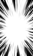 Fototapeta premium Black and white radial burst lines, zoom effect background