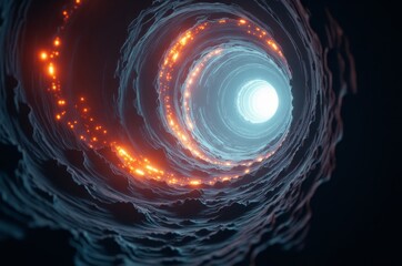 A swirling vortex of light and energy