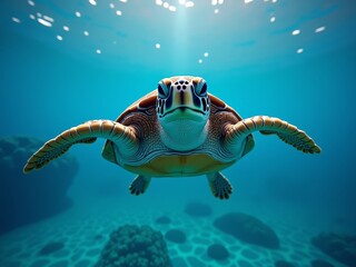 Obraz premium Sea creature, slow-moving, long lifespan, gentle, ancient species