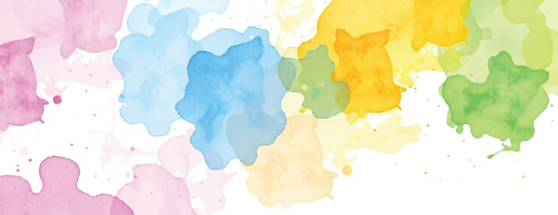 Holi colorful abstract liquid watercolor background with artistic, paint, splashes, grunge, splatter, texture, powder, Artwork for creative banner, card, template, effect, ink, blot design vector