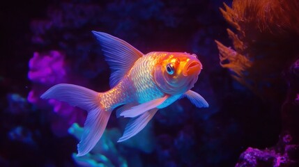 Obraz premium Vibrant Koi Fish in Aquatic Habitat