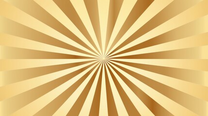 Golden radial background with sunburst pattern, creating vibrant and dynamic visual effect. Perfect for design projects, invitations, or festive themes