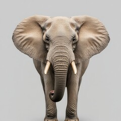 Obraz premium Realistic Elephant Portrait with Detailed Textures