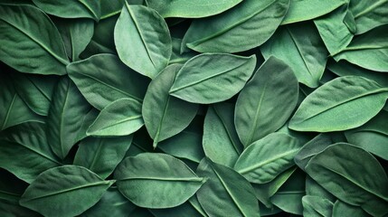 Green Leaf Background Texture: Lush Foliage, Natural Pattern
