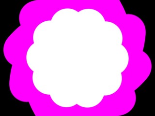 ピンク色の花の形の背景　シンプルで美しい手描きのイラスト