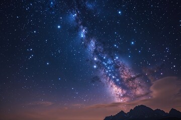 Fototapeta premium A Set of Isolated Twinkling Stars in the Night Sky