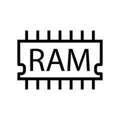 ram memory icon vector design templates
