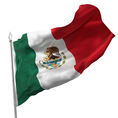 Mexican flag waving in the wind © LeoNunesCGI