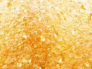 Texture of the gold leaf, Gold background, Picture from Buddha image Back