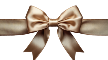 Golden Bow Elegance: A close-up shot of a beautifully crafted golden bow, exuding elegance, sitting atop a matching ribbon, perfect for gifts, celebrations, and adding a touch of sophistication.