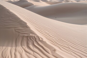 Pale Dune Texture with Soft Background in Serene Sandy Landscape