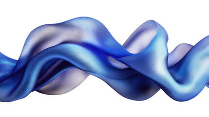 Obraz premium Fluid Silk Elegance: Captivating blue silk fabric gracefully flowing, its soft curves and iridescent sheen creating an abstract dance of texture and light.