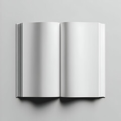 Blank Open Book 3D Illustration Mockup -  Clean, Minimalist Design for Presentation
