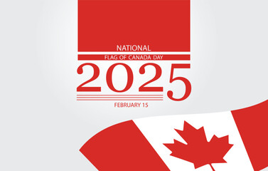 A vibrant illustration of the National Flag of Canada