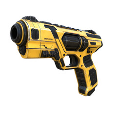 Fototapeta premium Futuristic Yellow and Black Blaster Sci Fi Weapon