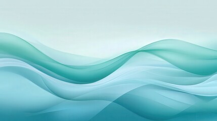 Obraz premium Abstract Teal Blue Wave Background Design
