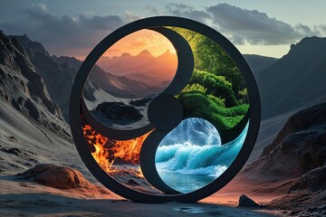 The Transformative Power of Nature's Four Elements: A Provocative Circular Design Highlighting Earth, Wind, Fire, and Water