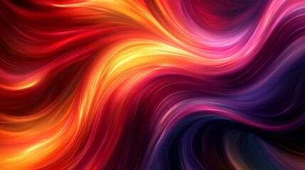 Obraz premium Abstract swirling vibrant hues paint dynamic fiery energy. AI Generated