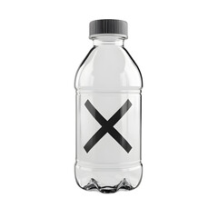 Fototapeta premium Transparent Plastic Water Bottle on Isolated White Background