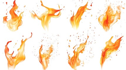 Dynamic flame illustrations digital art creative graphics abstract style