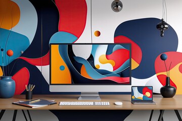 Unique Artistic Digital Designs with Bold Abstract Backgrounds for Engaging Business Presentations and Enhanced Team Collaboration