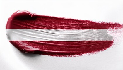 Latvian Flag Painted with Red and White Brushstroke