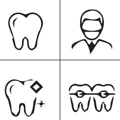 National Dentists Day, tooth, dentist, dental, teeth, care, healthy, dentistry, medicine, health, medical, hygiene vector design icon symbol set 