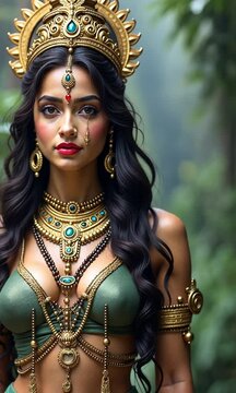 Graceful Goddess Parvati, Divine Mother and Embodiment of Strength