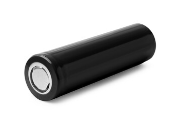 Black AA alkaline battery isolated on white