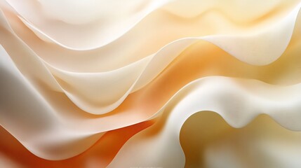 Creamy Beige Abstract Swirling Fabric Texture Soft Light. AI Generated
