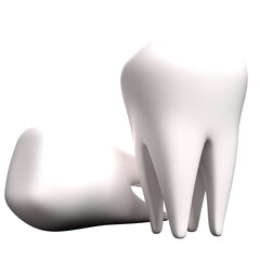 The White tooth for Health or medical concept.