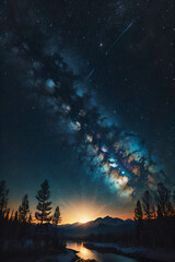 Naklejka premium Eternal Starry Night