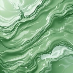 Obraz premium Abstract Green Liquid Swirl Painting Background Texture