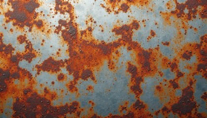 Close-up of weathered rust patterns on metal surface