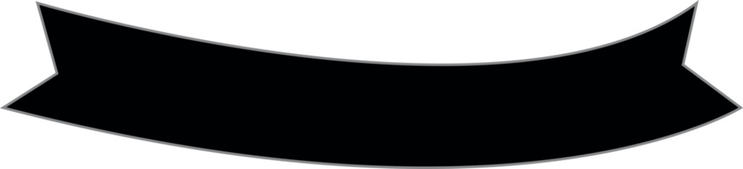 Obraz premium Black and white banners with ribbons