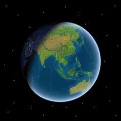 earth and moon in the universe