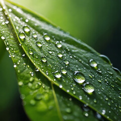 Water drops on a leaf