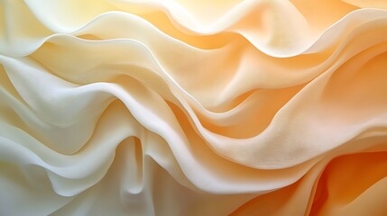 Obraz premium Softly draped fabric glows warmly underneath gentle light. AI Generated