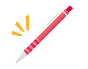 シンプルなシャープペンシルのイラスト　筆記用具