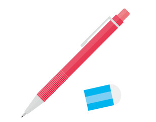 シンプルなシャープペンシルのイラスト　筆記用具