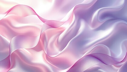 Fototapeta premium Soft pastel silk waves in pink and purple gradient